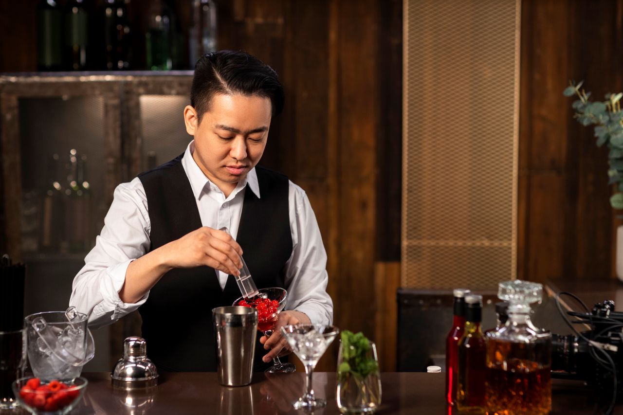 Ilustrasi bartender