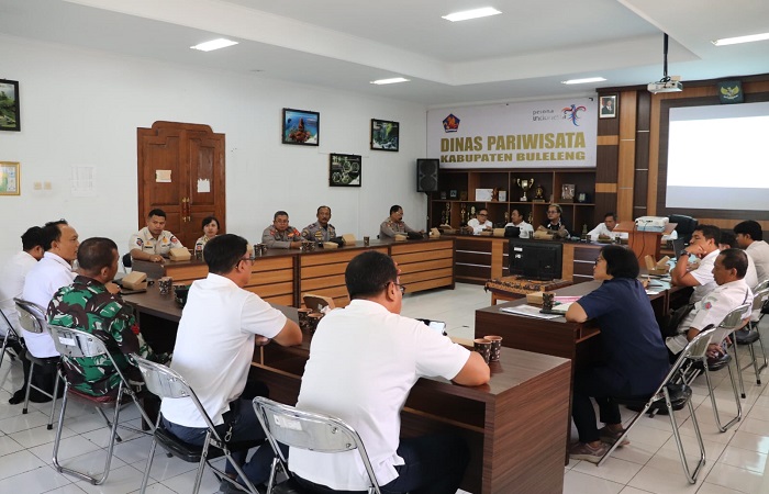 Stakeholder terkait melakukan rapat untuk makin memantapkan gelaran Lovina Festival 2025.