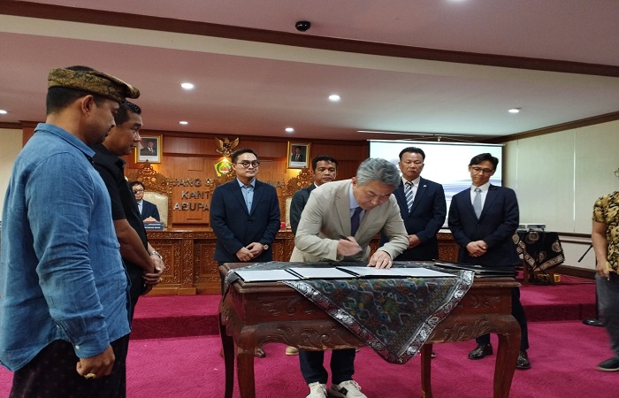 Bupati dari Korsel ini menandatangani kesepakatan dengan Pemerintah Gianyar pada Kamis (26/6) lalu.