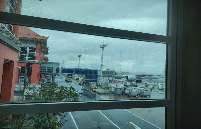 Kondisi terminal Internasional Bandara I Gusti Ngurah Rai beberapa waktu lalu.