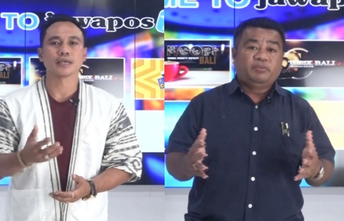 Made Ariel Suardana, SH., MH., (kiri) dan Yulius Benyamin Seran, SH., beri penjelasan, Selasa 8 Juli 2025 lalu. Hari ini, mereka mengawal kasus tersebut ke Polda Bali.