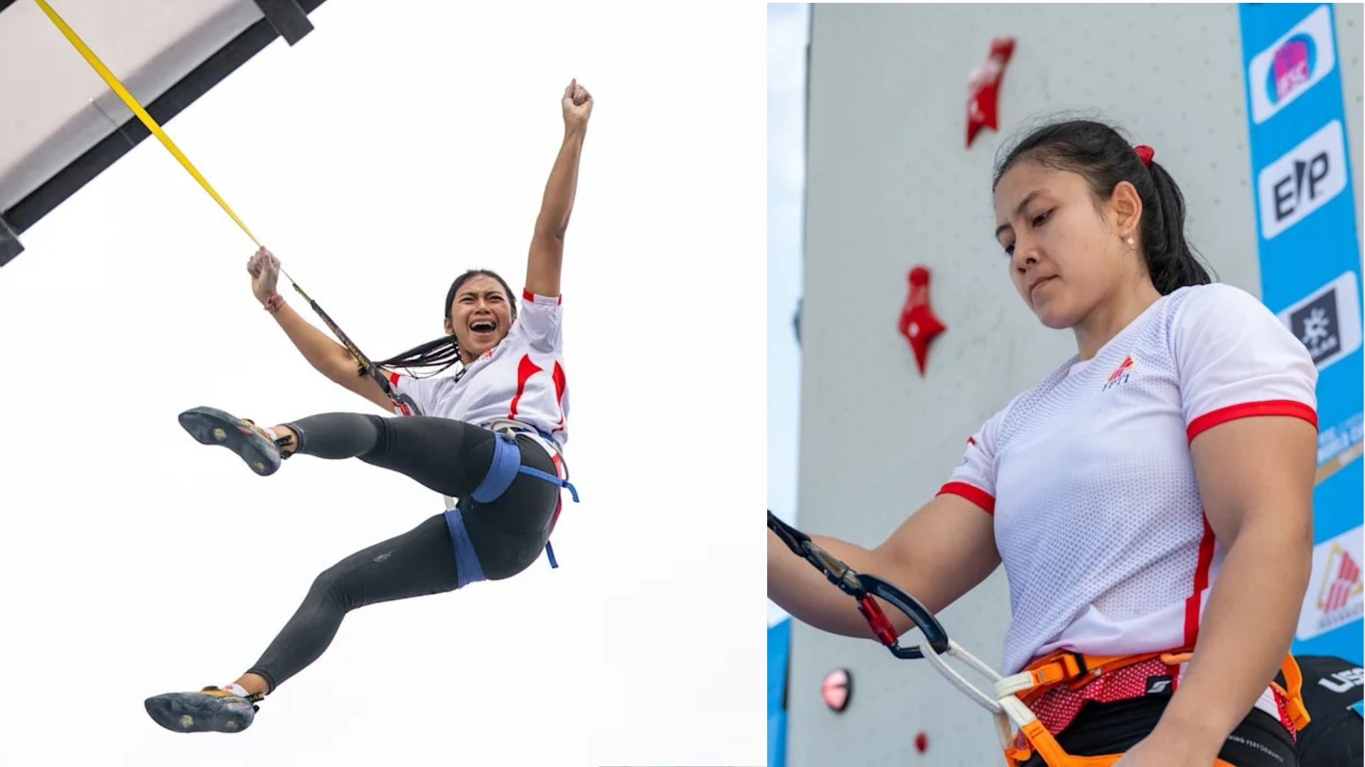 MENUJU KEJUARAAN DUNIA: Kadek Adi Asih (kiri) dan Desak Made Rita Kusuma Dewi (kanan) berkompetisi pada kejuaraan dunia panjat tebing.