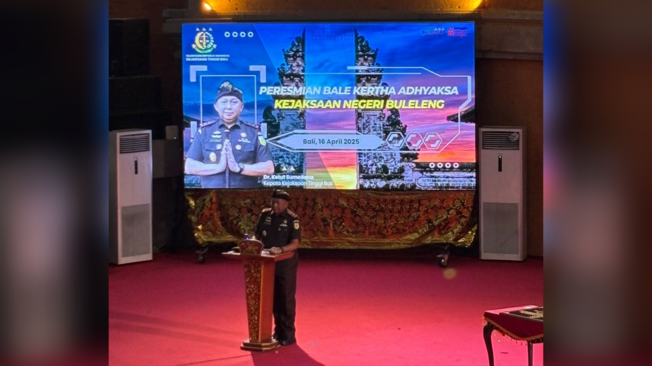 RESTORATIVE JUSTICE: Peresmian Bale Kertha Adhyaksa di Buleleng, belum lama ini.