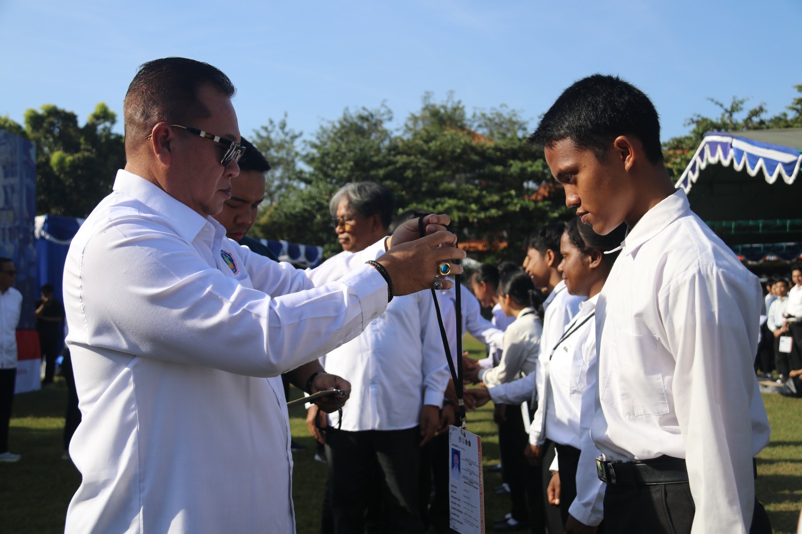 MAHASISWA BARU: Suasana PKKMB di Undiksha Singaraja. Tahun ini Undiksha menerima mahasiswa dengan jumlah terbanyak.