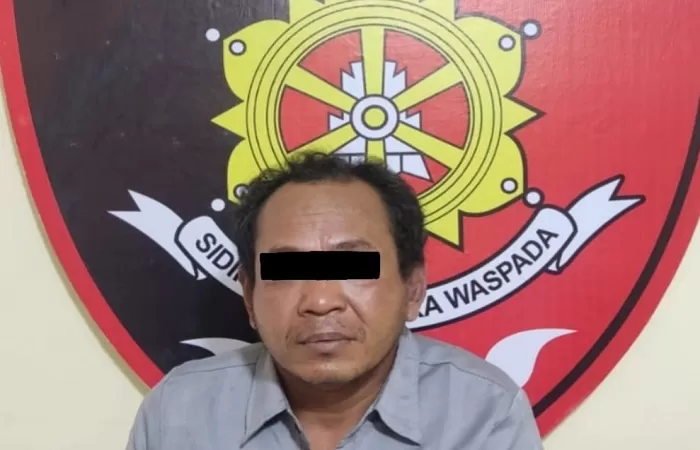 KAMBUH LAGI: Polisi menangkap pria asal Kabupaten Jembrana, Bali, berinisial PWM. Dia mencuri HP milik seorang mahasiswa di Taman Kota. PWM merupakan seorang residivis.