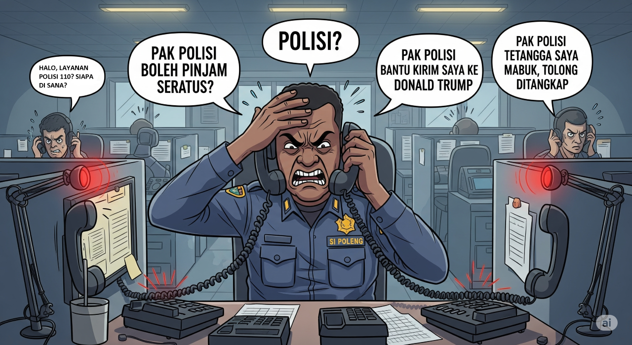 Ilustrasi polisi kena prank