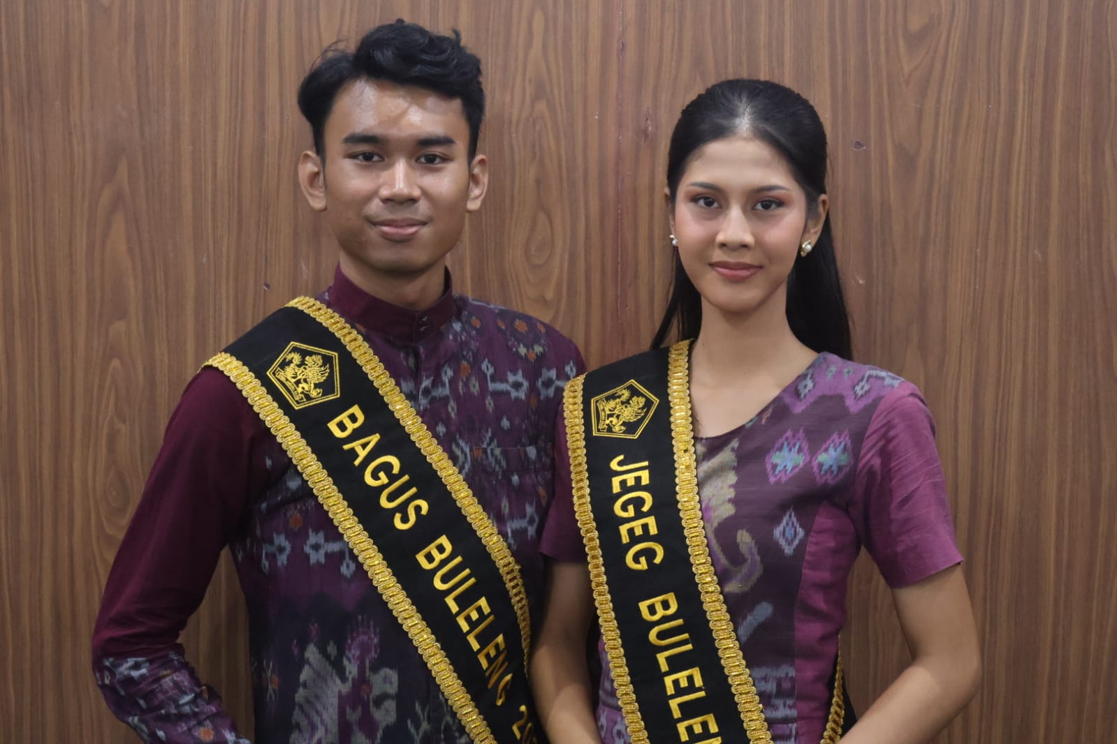 DUTA BULELENG: Bagus Buleleng, Ketut Andika Pratama Dwi Payana (kiri) dan Jegeg Buleleng, Putu Cista Pramitha Dewi (kanan).