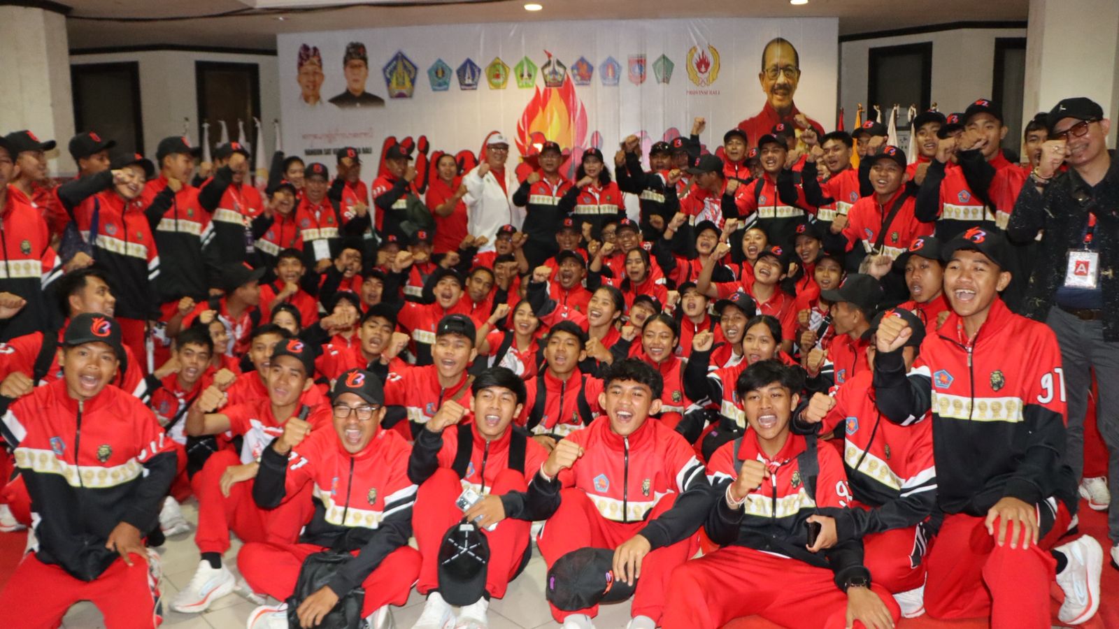 SIAP BERTARUNG: Kontingen Buleleng pada ajang Pekan Olahraga Provinsi (Porprov) Bali 2025.
