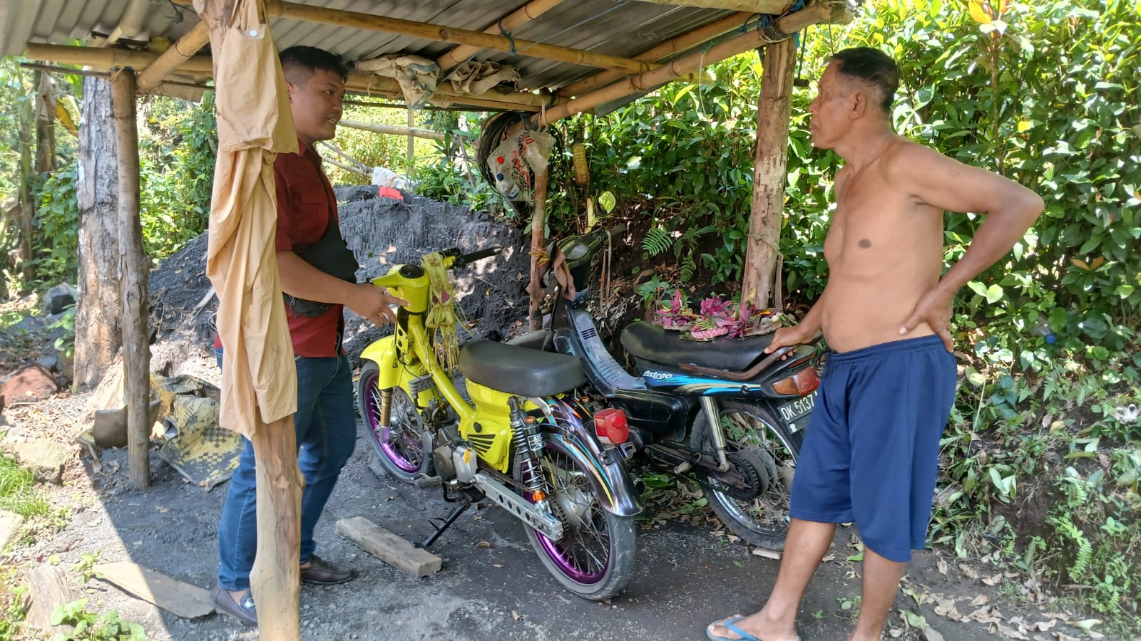 JADI SASARAN PENCURI: Sepeda motor Honda C70 yang jadi sasaran aksi pencurian di Klungkung.