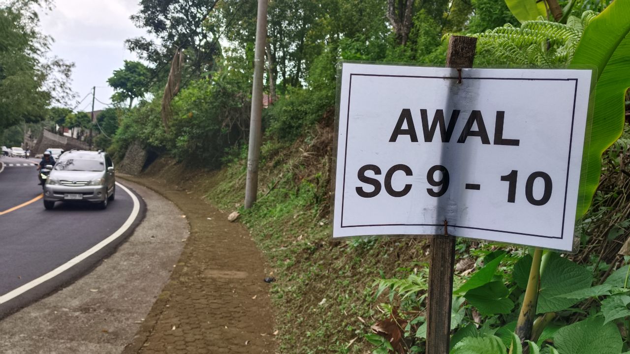 INFRASTRUKTUR: Titik awal pembangunan jalur shortcut 9-10 yang menghubungkan Denpasar dengan Singaraja.