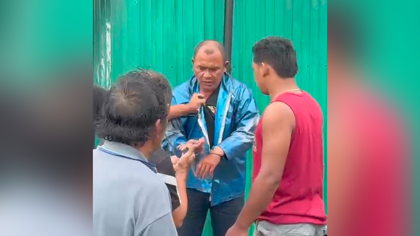 JAMBRET: Seorang polisi yang bertugas di Polsek Baturiti, I Wayan Sudiadnyana, tertangkap basah melakukan jambret di Desa Pancasari, Buleleng.