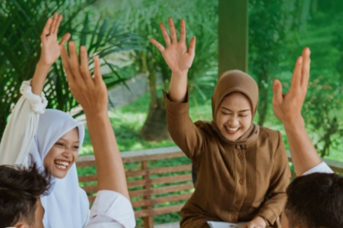 ilustrasi guru mengajar