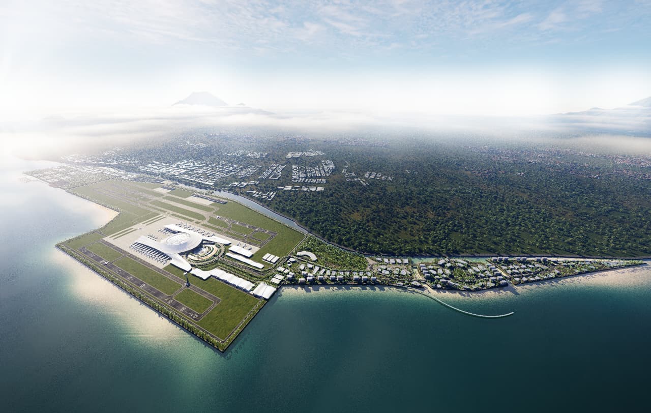 DESAIN BANDARA: Desain bandara yang dirancang oleh BIBU Panji Sakti.