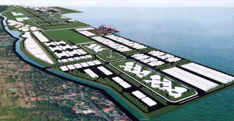Desain aerial view Bandara Internasional Bali Utara.