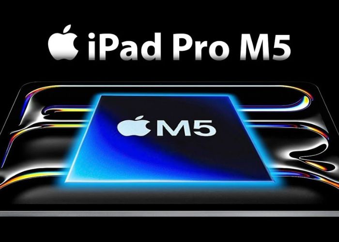 Tampilan chip M5 iPad Pro M5 terbaru yang diluncurkan Apple pada Oktober 2025. Dengan Neural Accelerator generasi baru dan ruang penyimpanan hingga 2TB.