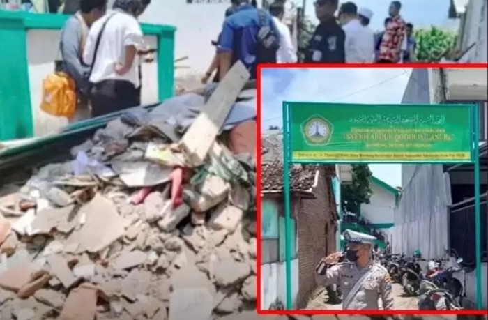 Asrama Putri Ponpes di Situbondo Tiba-Tiba Ambruk, seorang santriwati dilaporkan meninggal.