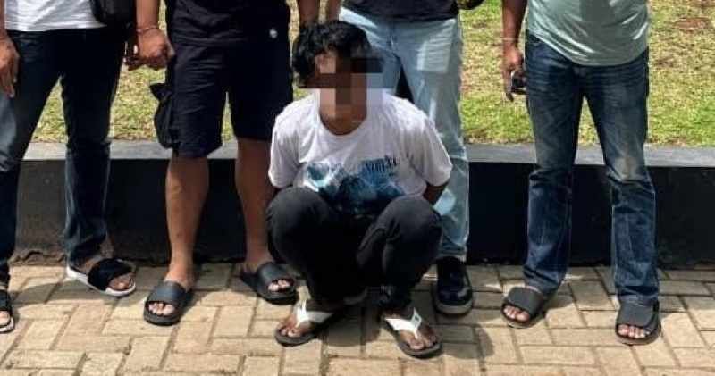 KETAGIHAN JUDOL: Pelaku Renhar Hasibuan. Dia nekat mencuri uang temannya gara-gara ketagihan judol.