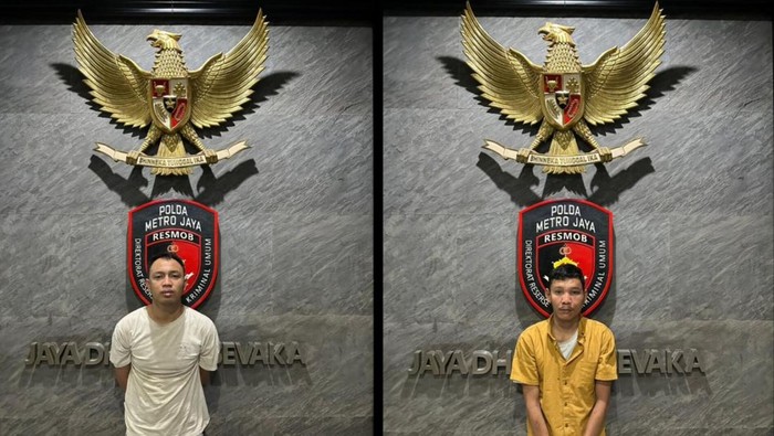 Para pelaku penembakan hansip Romaja alias Roma dan Pam Saputra alias Pam.