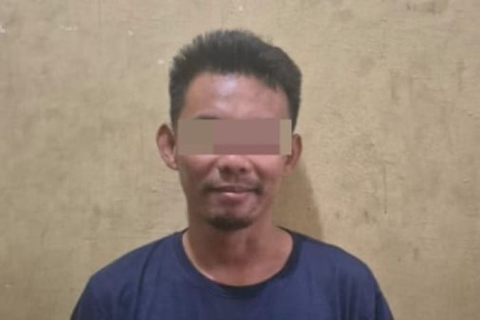 DITAHAN: Pelaku berinisial AY, 32, asal Sumenep, Jawa Timur, yang menganiaya istrinya di Desa Sibang Kaja, Badung.