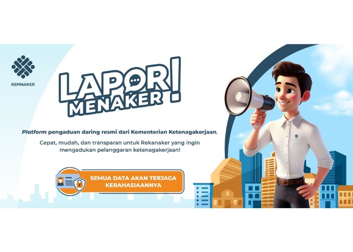Kemnaker resmi meluncurkan Lapor Menaker, kanal pengaduan daring untuk memudahkan pekerja melaporkan pelanggaran ketenagakerjaan.