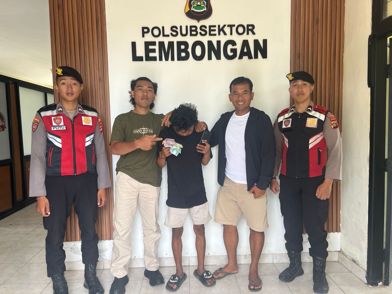 PENCURI: Polisi menangkap pria asal Probolinggo berusia 24 tahun yang melakukan aksi pencurian di Nusa Penida.