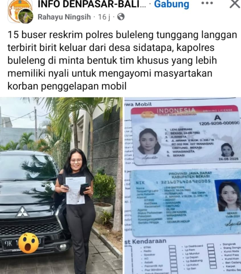 LANGSUNG DITELUSURI: Polisi menelusuri akun media sosial yang menyebut buser Polres Buleleng kabur dari Desa Sidetapa.