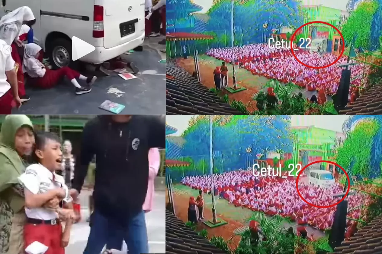 Mobil MBG menabrak siswa dan guru yang berbaris di halaman SDN 01 Kalibaru, Cilincing, Jakarta Utara.