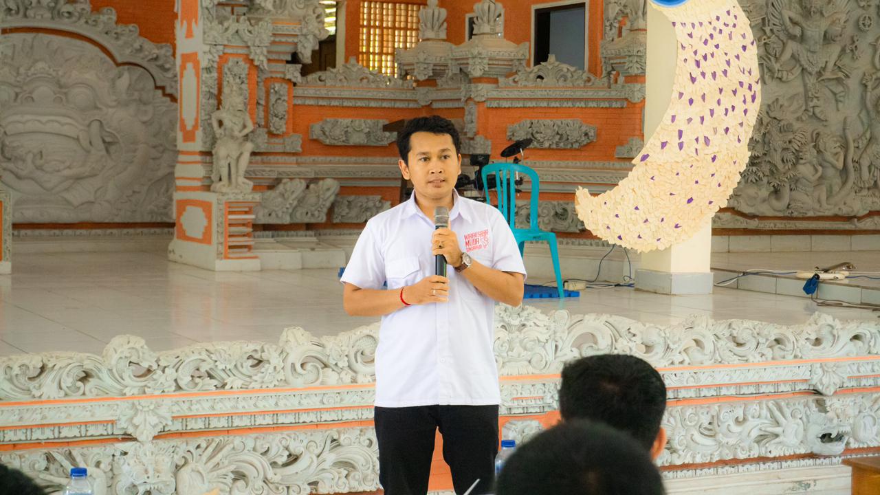 TUMBUHKAN WIRAUSAHA: Ketua Wirausaha Muda Singaraja (WMS), Gede Pasek Reksa Saputra.
