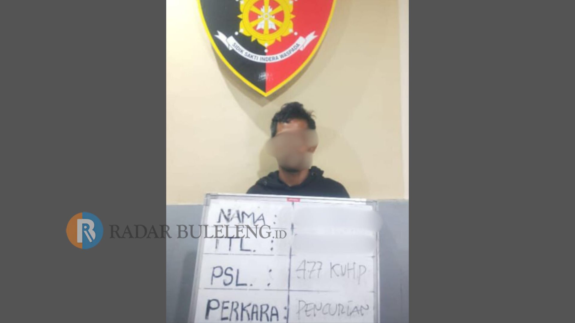 PELAKU PENCURIAN: Pelaku berinisial AL tertangkap gara-gara membobol rumah kost.