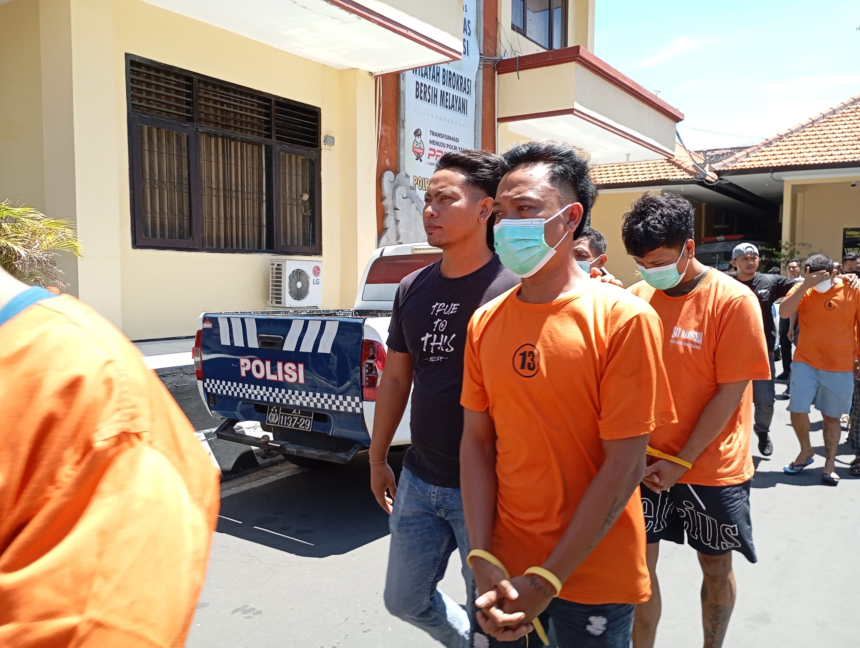 TERSANGKUT NARKOBA: Agus Sutrisno alias Imun, warga Banyuwangi, Jawa Timur yang tersangkut kasus narkoba.