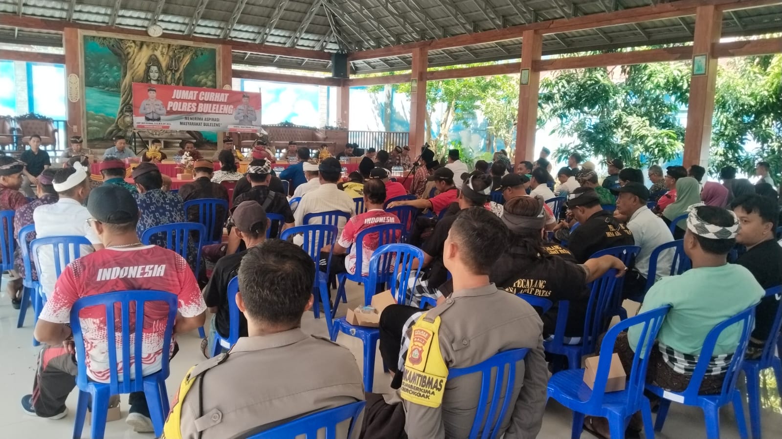 JUMAT CURHAT: Agenda Jumat Curhat yang digelar Polres Buleleng pada Jumat (13/3/2026) di Aula Sida Siwa Asram, Desa Patas, Kecamatan Gerokgak.