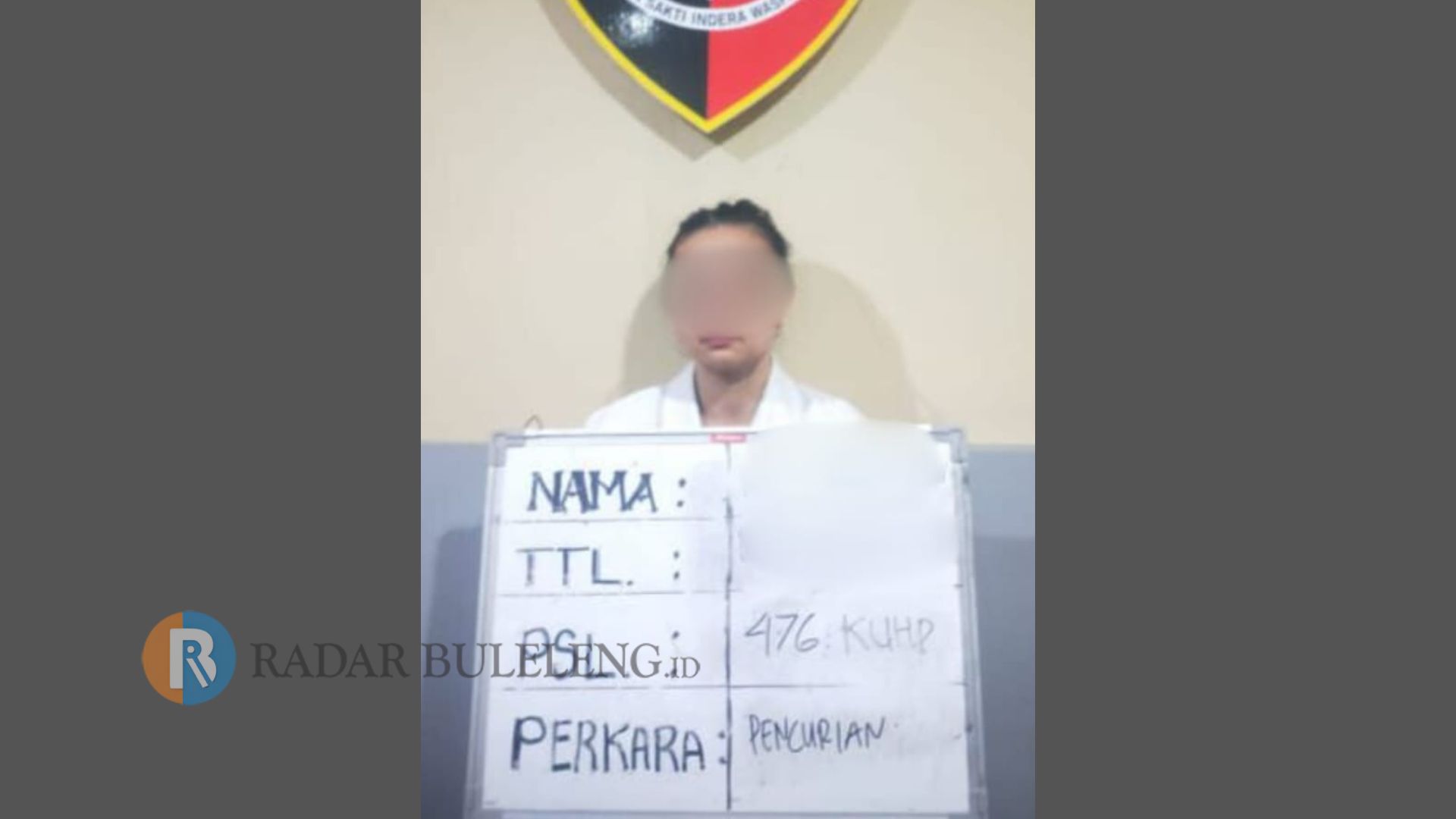 TERSANGKUT PENCURIAN: Pelaku berinisial NMP, 45, tersangkut kasus pencurian di mini market.