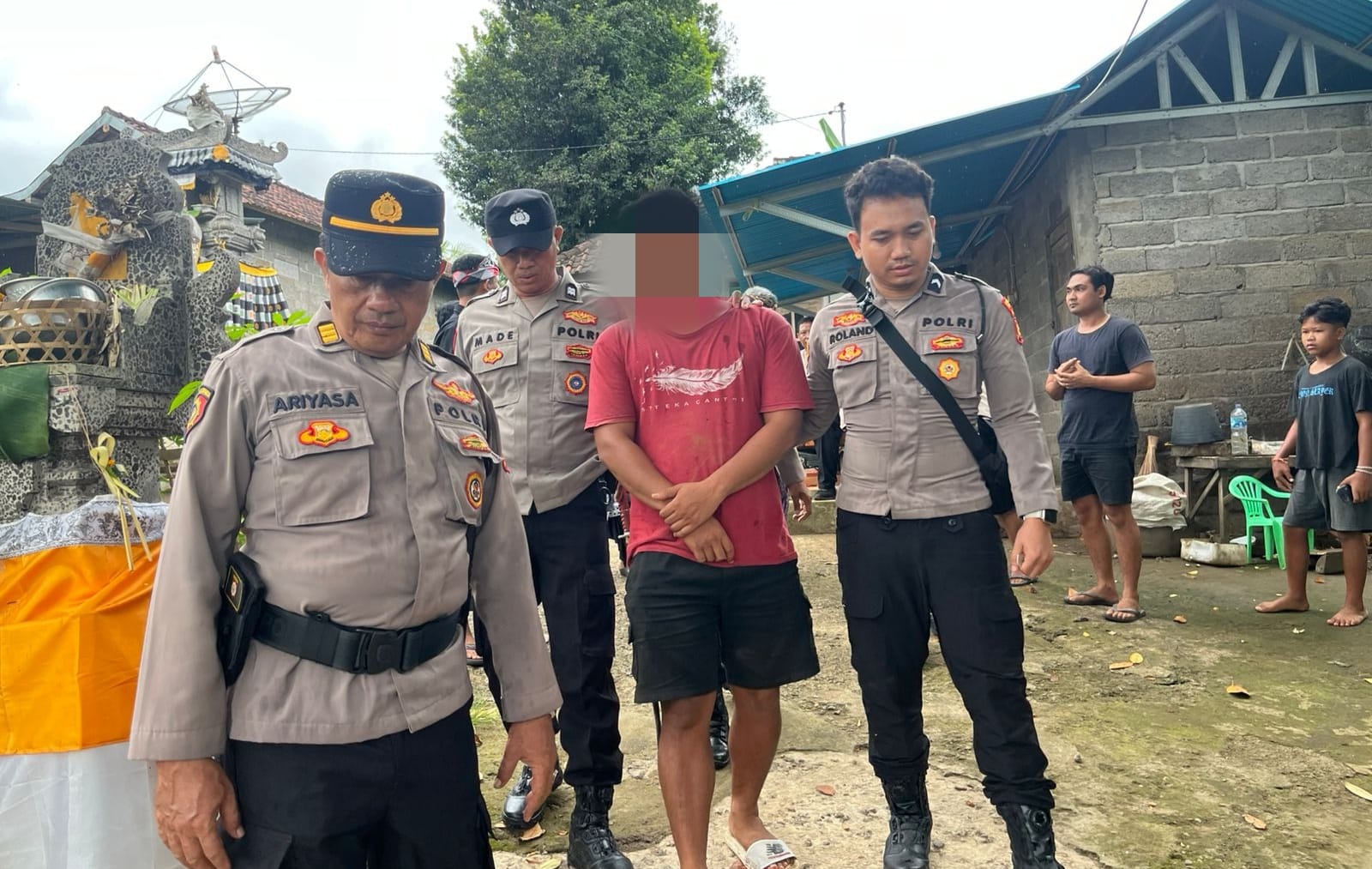 NYEPI BERDARAH: Polisi menangkap pelaku Komang Agus Sudiartawan. Ia menjadi tersangka aksi pembacokan yang dilakukan saat hari raya Nyepi.