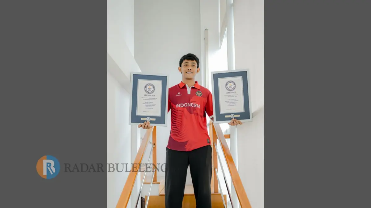 REKOR DUNIA: Atlet cricket asal Kabupaten Klungkung, Bali, Gede Agus Priandana, sukses mencatatkan namanya dalam rekor dunia Guinness World Record. (KONI Klungkung)