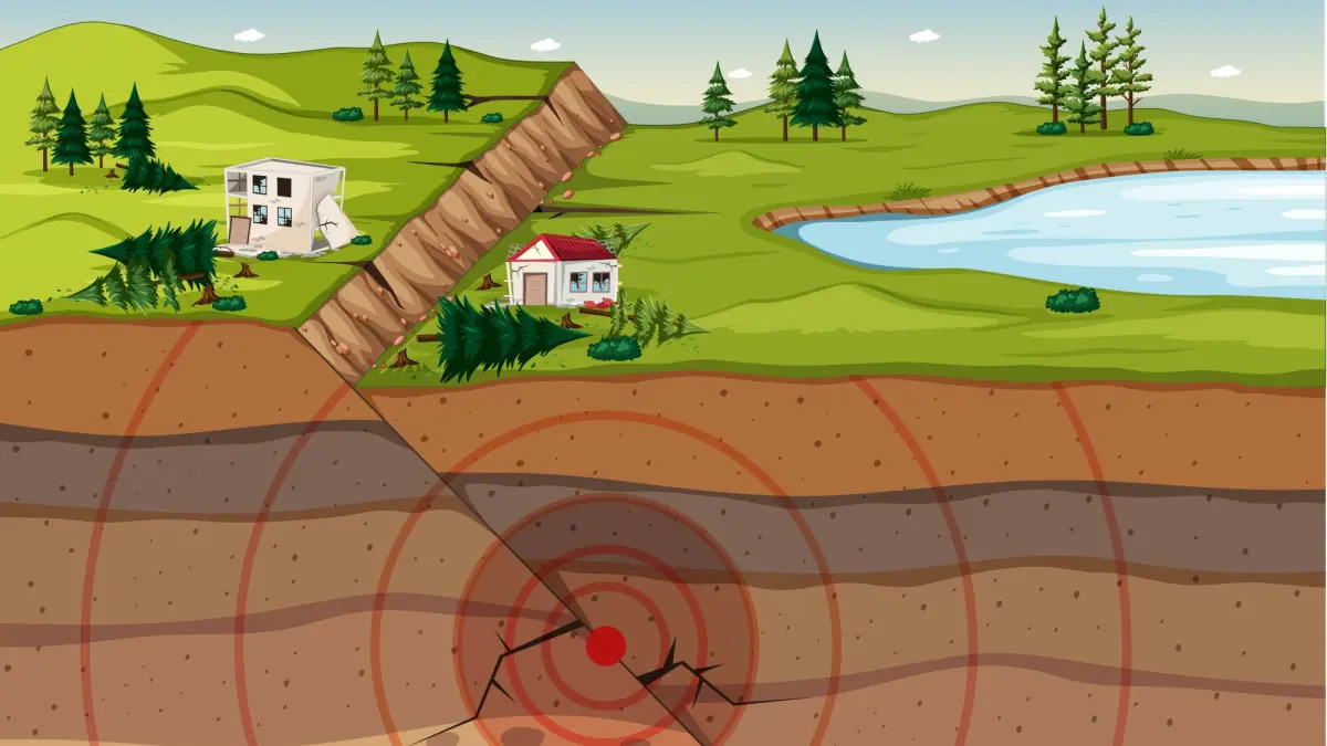 Ilustrasi gempa bumi (Freepik)