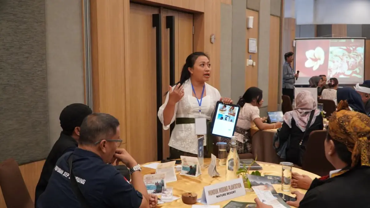 PROMOSI: Suasana table top promosi pariwisata di Bandung, Jawa Barat. Dinas Pariwisata Buleleng berupaya mengincar segmentasi wisatawan domestik dengan melakukan promosi ke Jawa Barat dan Jakarta. (Dinas Pariwisata Buleleng)
