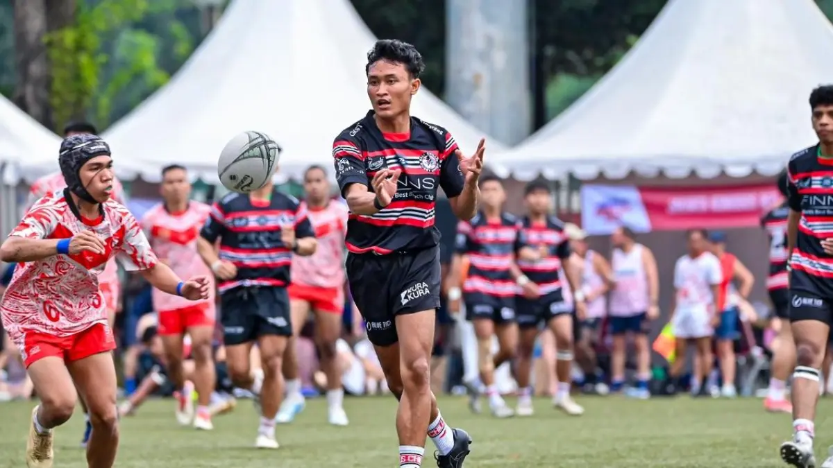 KOMPETISI: Salah satu atlet Rugby asal Buleleng saat memperkuat tim Bali Chilis dalam ajang IMR Jakarta Rugby 10’s 2026 di Gelora Bung Karno, Jakarta, pada 22-23 Mei 2026 lalu. (PRUI Buleleng)