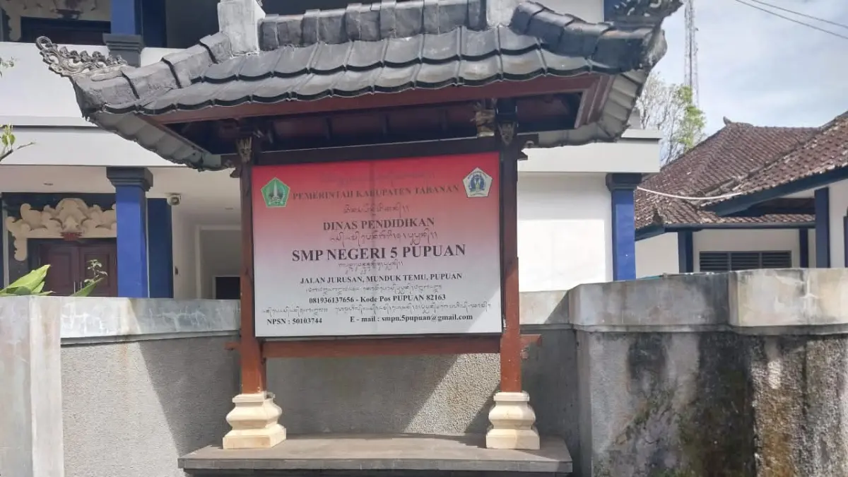 MINIM SISWA: Suasana SMPN 5 Pupuan di Desa Munduk Temu, Kabupaten Tabanan. Sekolah ini terancam kekurangan siswa, karena sebagian siswa memilih sekolah ke Buleleng. (Dinas Pendidikan Tabanan)
