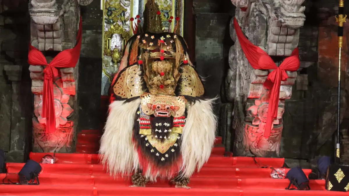 BARONG: Penampilan Seni Wahana Santhi, Desa Umajero dalam lomba barong ket pada Pesta Kesenian Bali 2026. (Pemkab Buleleng)