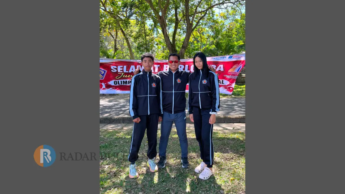 RAIH MEDALI: Atlet dan Ofisial Persatuan Atletik Seluruh Indonesia (PASI) Buleleng saat berkompetisi pada ajang Olimpiade Olahraga Siswa Nasional (O2SN) Provinsi Bali 2026. (PASI Buleleng)