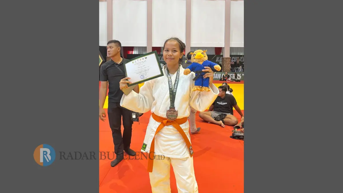 RAIH MEDALI: Atlet judo asal Buleleng, Komang Dila Agustina berhasil meraih medali perunggu pada Kejurnas Judo Kasad Cup 2026. (PJSI Buleleng)