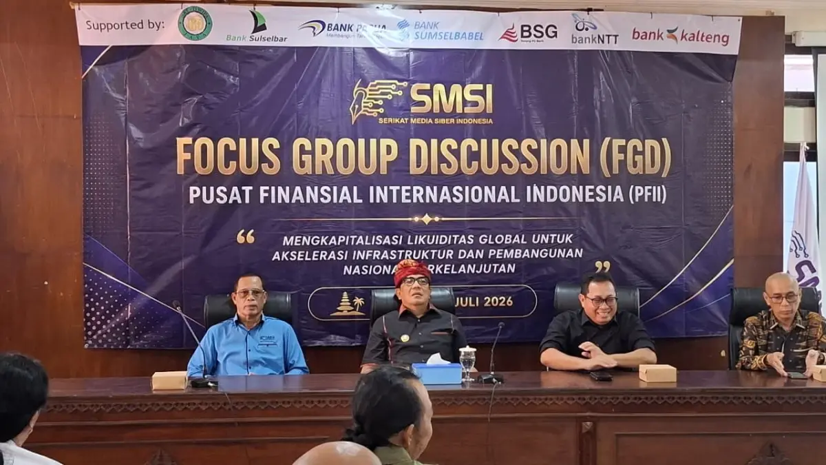 BAHAS FINANSIAL: Suasana FGD Pusat Finansial Internasional Indonesia (PFII) di Kantor DPD RI Perwakilan Bali, Jumat (9/7/2026).