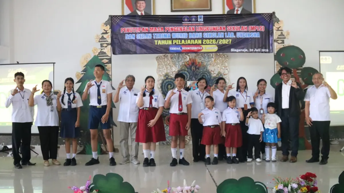 MPLS: Suasana penutupan MPLS di Sekolah Laboratorium (Lab) Undiksha. (Sekolah Lab Undiksha)