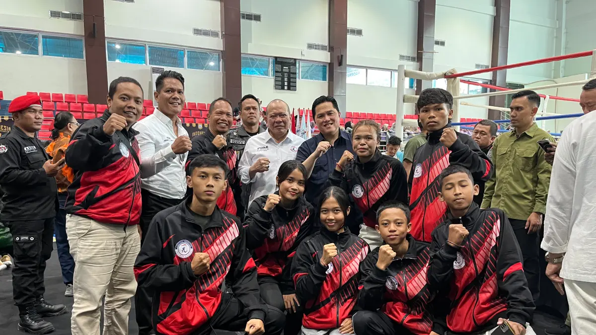 SIAP ALL OUT: Para atlet muaythai Buleleng pada ajang Kejurnas Indonesia Muaythai Championship (IMC) 2026. (Muaythai Buleleng)