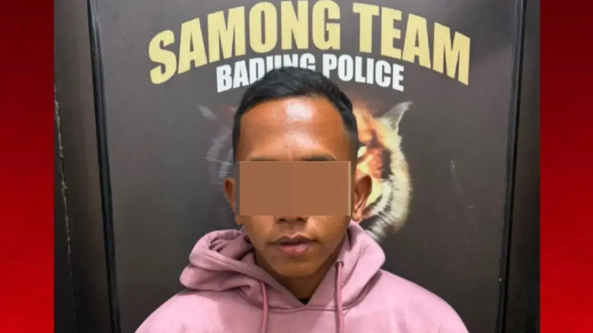 MALING KOTAK AMAL: Pria berinisial MHP, 36, warga asal Pandeglang, Banten, tertangkap polisi karena mencuri uang di kotak amal. (Polres Badung)