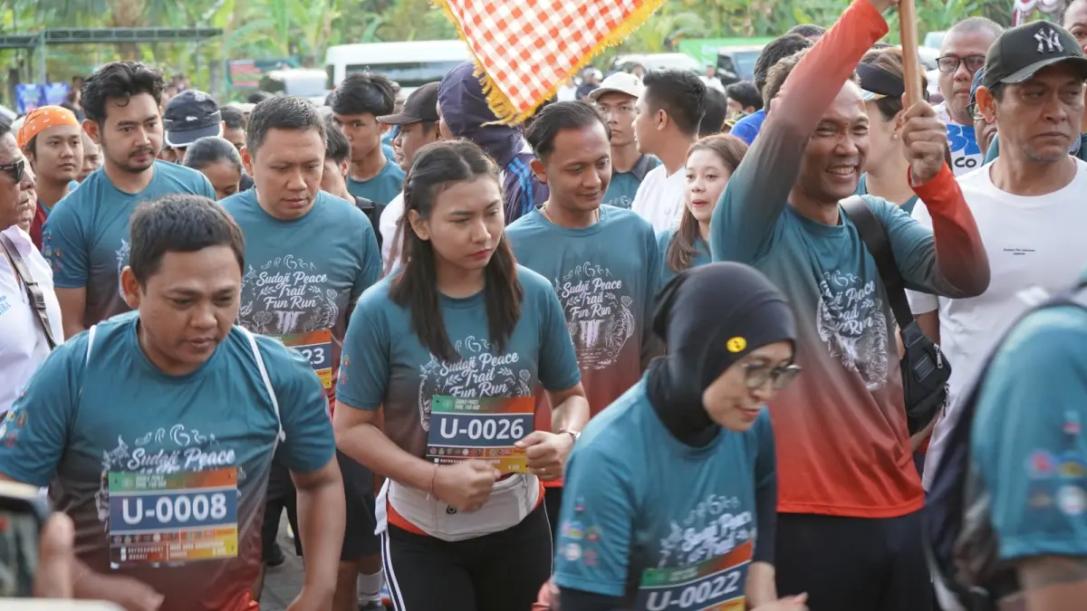 FUN RUN: Suasana Sudaji Peace Trail Fun Run 2026 yang diselenggarakan pada Minggu (20/9/2026). (Pemkab Buleleng)