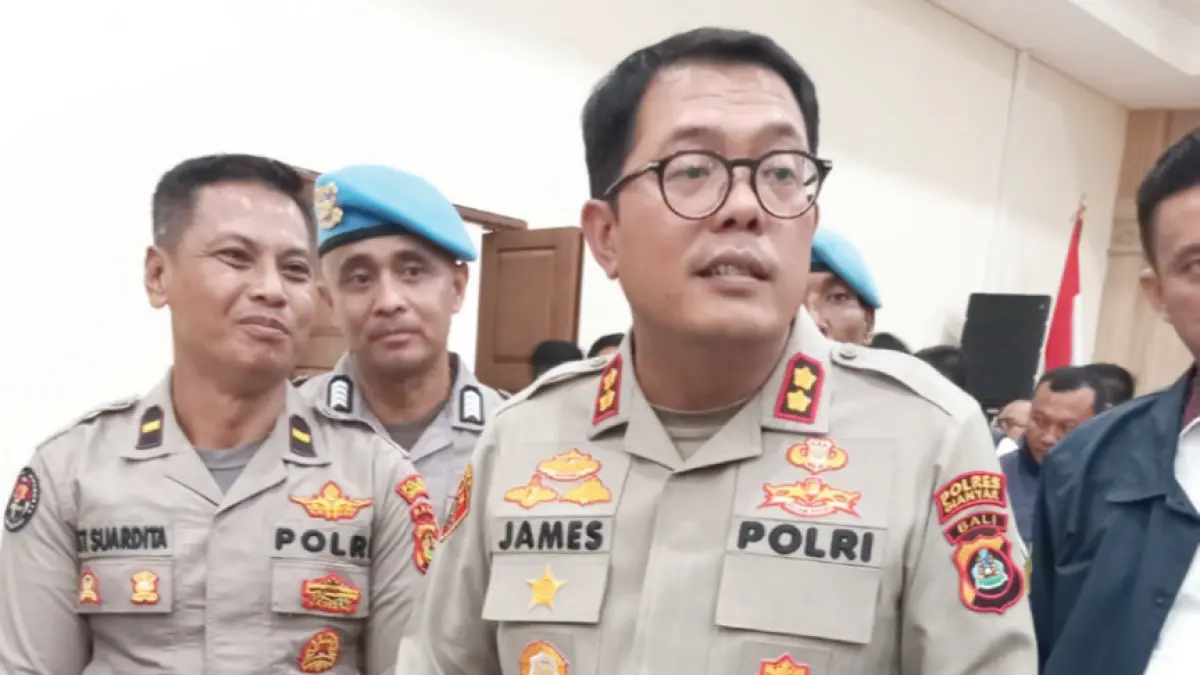 BERI PENJELASAN: Kapolres Gianyar, AKBP James Rajagukguk. (Ida Bagus Indra Prasetia/Radar Bali)