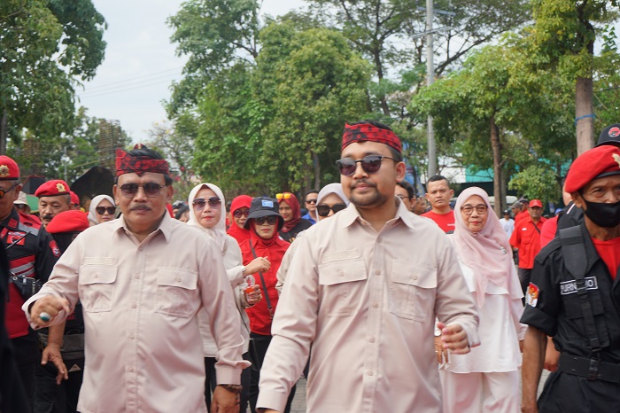 Calon Bupati Nganjuk Marhaen Djumadi dan Wakil Bupati Trihandy Cahyo Saputro