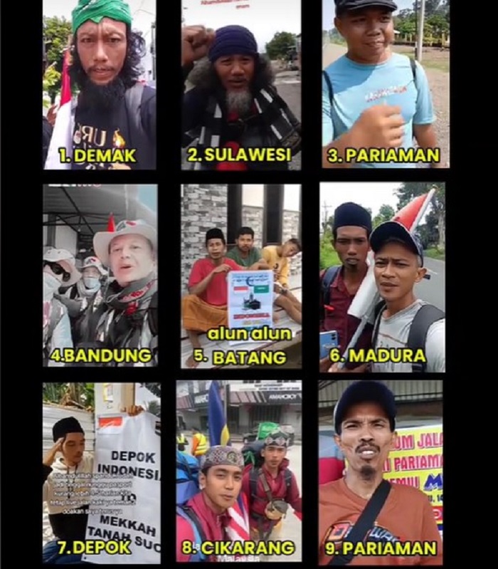 Tren tik tok jalan kaki ke Mekah