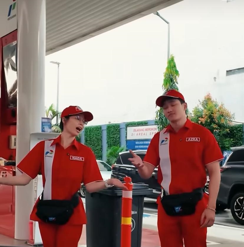 Azka Corbuzier dan Nada Tarina Putri, anak anak Dedy Corbuzier mengiklankan Pertamina pada akun Instagram @nada_tarina_putri